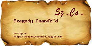 Szegedy Csanád névjegykártya